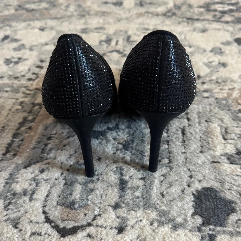 Jessica Simpson Black Sparkle Heels - Picture 4 of 7